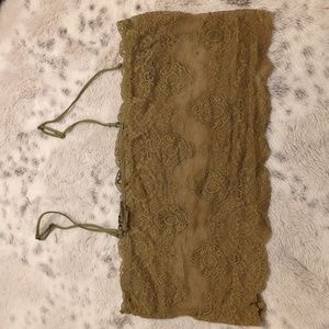 Olive Green Sheer Cropped Cami